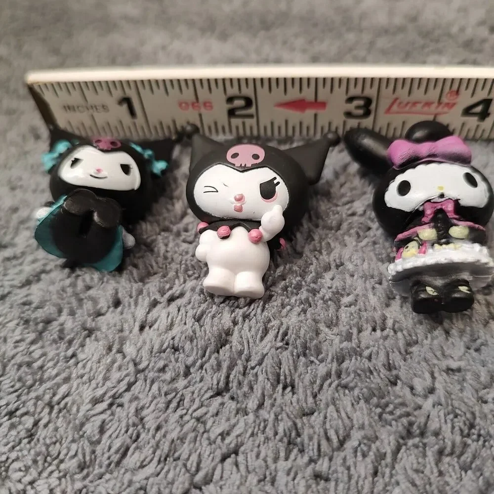 Set of 3 Cat Action Collection My Melody Kitty Kuro‎ Sanrio 4cm Minis